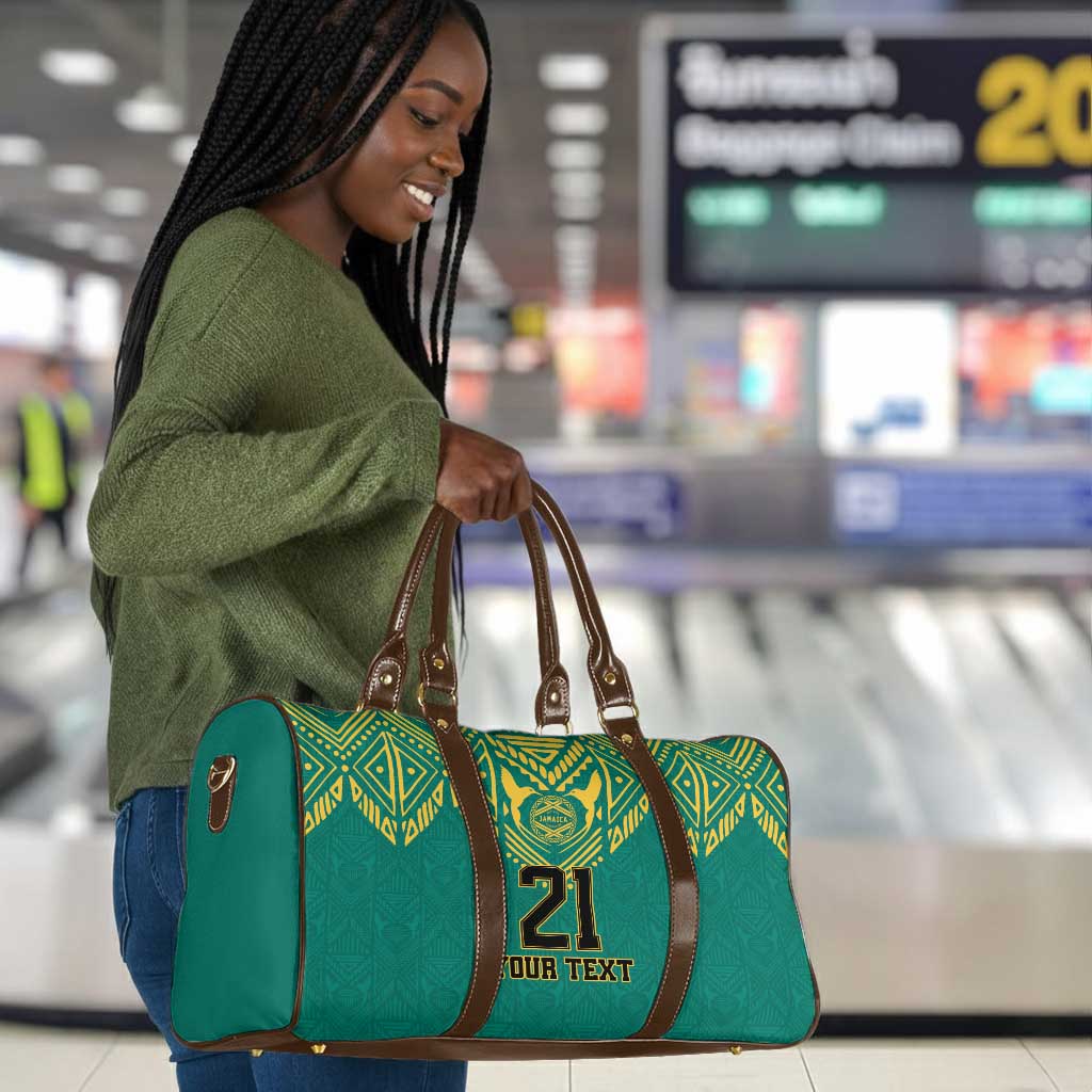 Afro-Jamaicans Tribal Custom Football Travel Bag Green Style