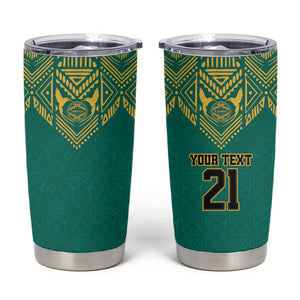 Afro-Jamaicans Tribal Custom Football Tumbler Cup Green Style