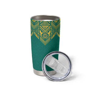 Afro-Jamaicans Tribal Custom Football Tumbler Cup Green Style