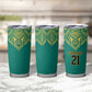 Afro-Jamaicans Tribal Custom Football Tumbler Cup Green Style