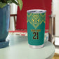Afro-Jamaicans Tribal Custom Football Tumbler Cup Green Style