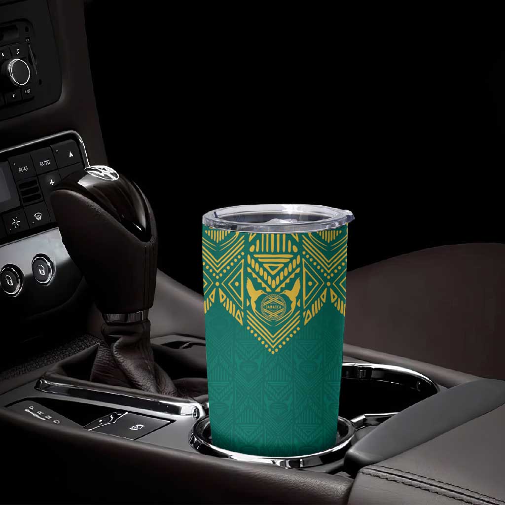 Afro-Jamaicans Tribal Custom Football Tumbler Cup Green Style