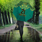 Afro-Jamaicans Tribal Custom Football Umbrella Green Style