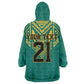 Afro-Jamaicans Tribal Custom Football Wearable Blanket Hoodie Green Style