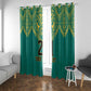 Afro-Jamaicans Tribal Custom Football Window Curtain Green Style