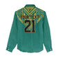 Afro-Jamaicans Tribal Custom Football Women Casual Shirt Green Style LT9