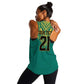 Afro-Jamaicans Tribal Custom Football Women Racerback Tank Green Style