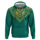 Afro-Jamaicans Tribal Custom Football Zip Hoodie Green Style