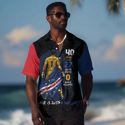 Cape Verde Goalkeeper Personalized Hawaiian Shirt 40 Years Old 27 Shots Zero Goals Vintage
