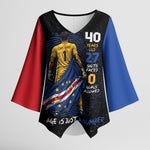 Cape Verde Goalkeeper Personalized Kimono Sleeve Blouse 40 Years Old 27 Shots Zero Goals Vintage