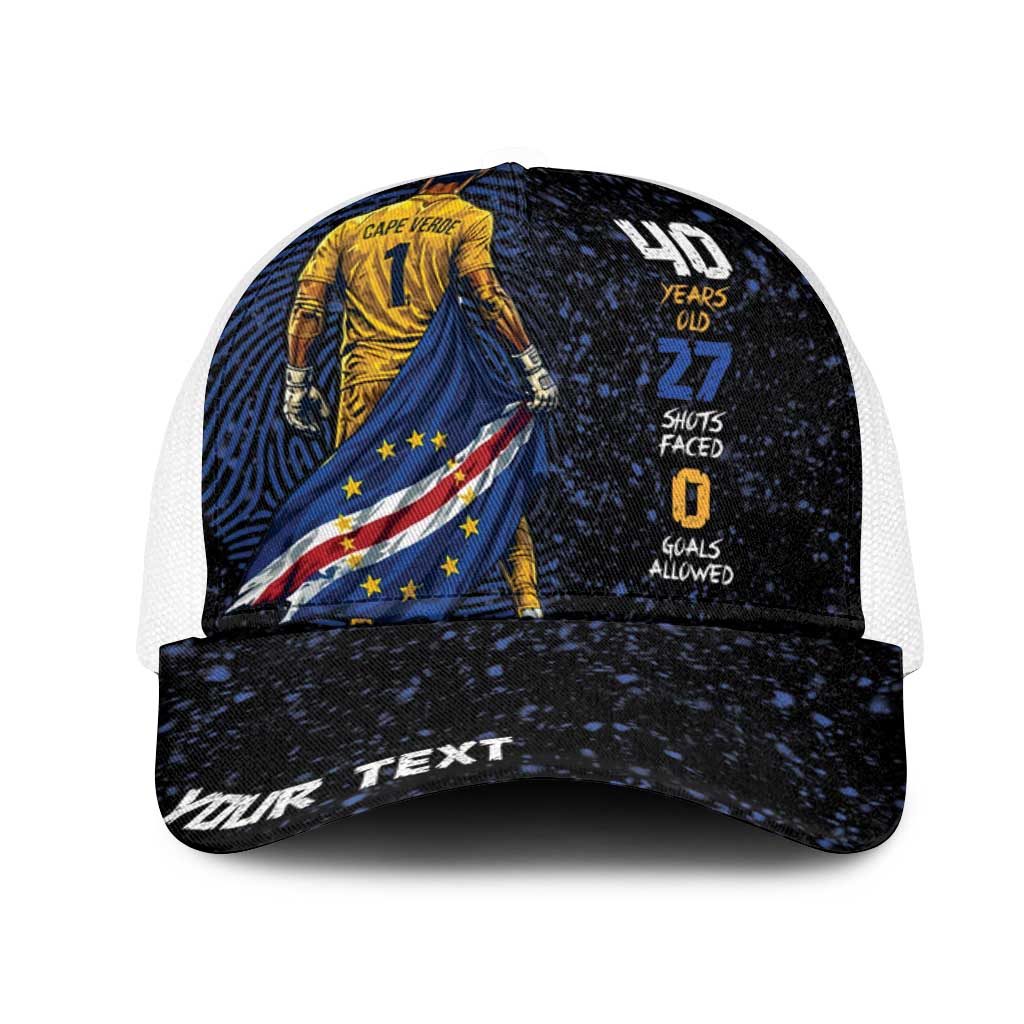 Cape Verde Goalkeeper Personalized Mesh Trucker Cap 40 Years Old 27 Shots Zero Goals Vintage