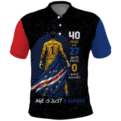 Cape Verde Goalkeeper Personalized Polo Shirt 40 Years Old 27 Shots Zero Goals Vintage