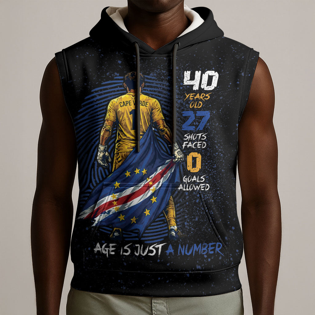 Cape Verde Goalkeeper Personalized Sleeveless Hoodie 40 Years Old 27 Shots Zero Goals Vintage