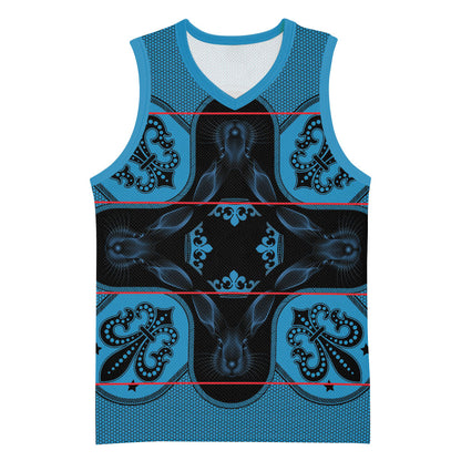Bafokeng Rabbit Crown Palesa ea kharanium Basketball Jersey Blue Seanamarena Basotho Blanket Inspired