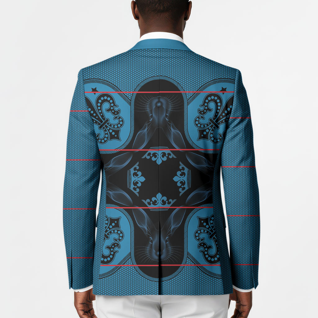 Bafokeng Rabbit Crown Palesa ea kharanium Blazer Blue Seanamarena Basotho Blanket Inspired