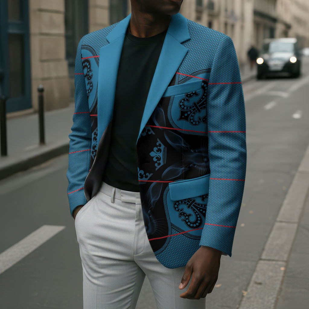 Bafokeng Rabbit Crown Palesa ea kharanium Blazer Blue Seanamarena Basotho Blanket Inspired