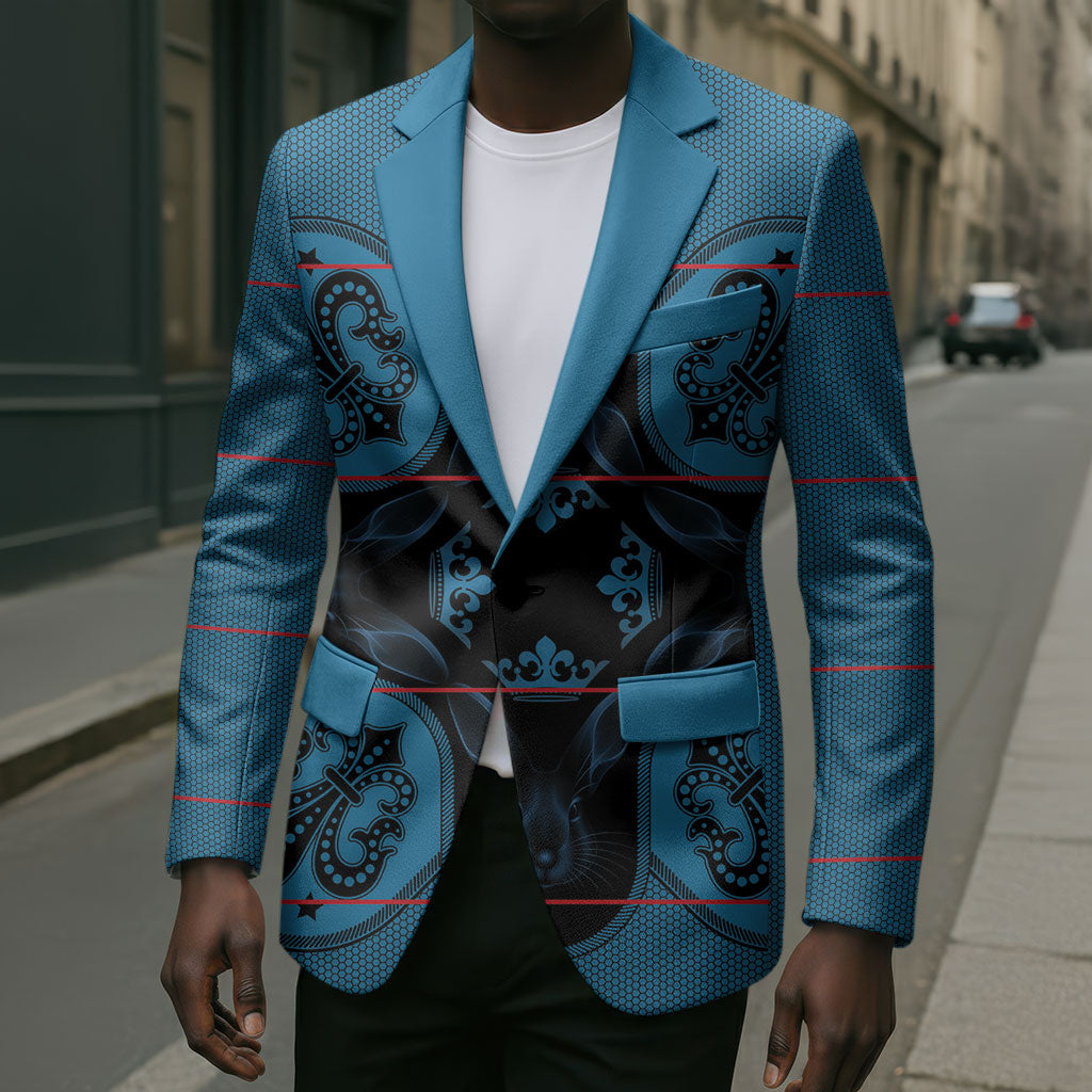 Bafokeng Rabbit Crown Palesa ea kharanium Blazer Blue Seanamarena Basotho Blanket Inspired