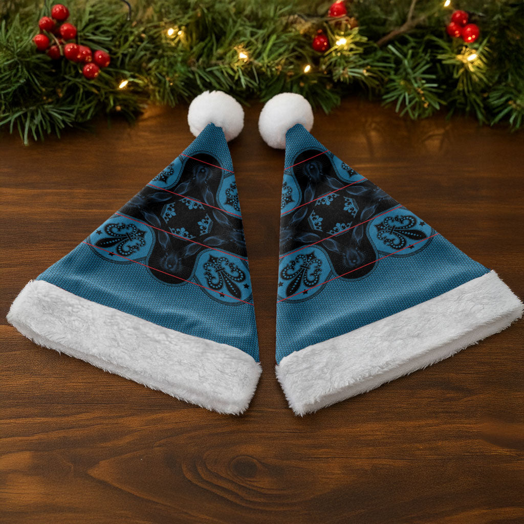 Bafokeng Rabbit Crown Palesa ea kharanium Christmas Santa Hat Blue Seanamarena Basotho Blanket Inspired