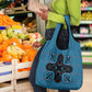 Bafokeng Rabbit Crown Palesa ea kharanium Grocery Bag Blue Seanamarena Basotho Blanket Inspired