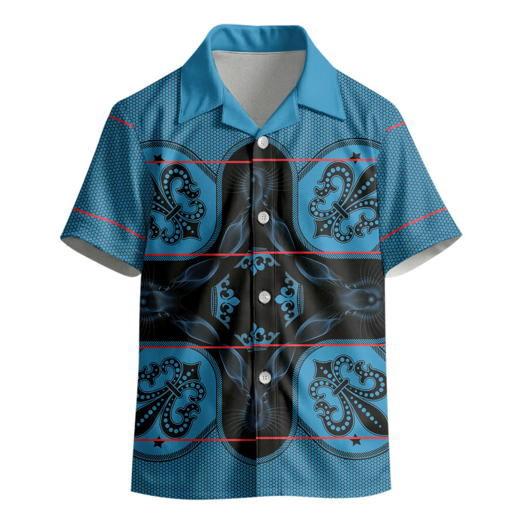 Bafokeng Rabbit Crown Palesa ea kharanium Kid Hawaiian Shirt Blue Seanamarena Basotho Blanket Inspired