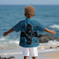 Bafokeng Rabbit Crown Palesa ea kharanium Kid Hawaiian Shirt Blue Seanamarena Basotho Blanket Inspired