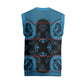 Bafokeng Rabbit Crown Palesa ea kharanium Christmas Knitted V-Neck Vest Blue Seanamarena Basotho Blanket Inspired