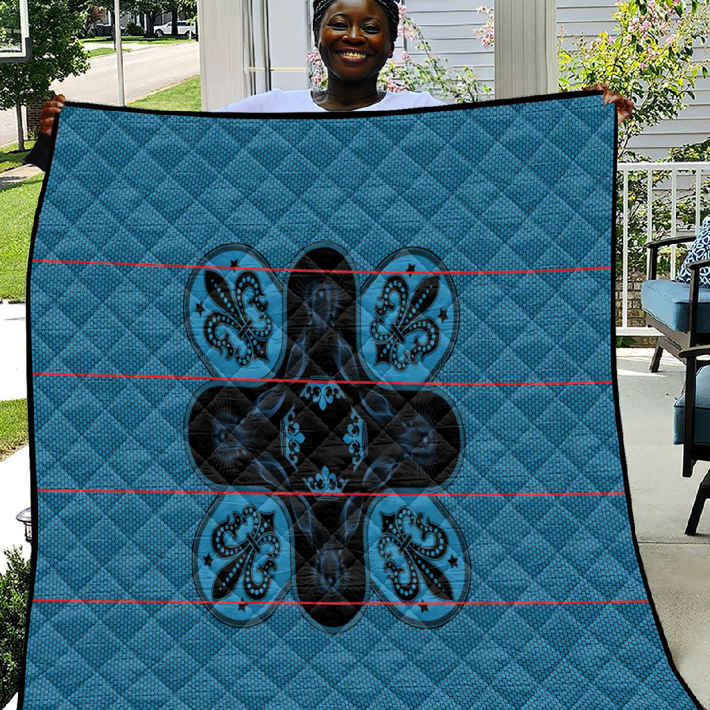 Bafokeng Rabbit Crown Palesa ea kharanium Quilt Blue Seanamarena Basotho Blanket Inspired