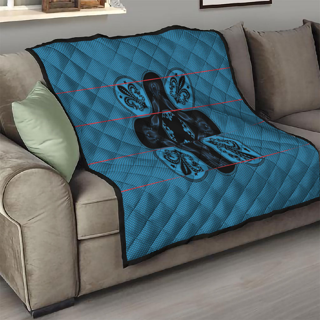 Bafokeng Rabbit Crown Palesa ea kharanium Quilt Blue Seanamarena Basotho Blanket Inspired
