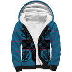 Bafokeng Rabbit Crown Palesa ea kharanium Sherpa Hoodie Blue Seanamarena Basotho Blanket Inspired