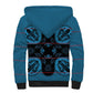 Bafokeng Rabbit Crown Palesa ea kharanium Sherpa Hoodie Blue Seanamarena Basotho Blanket Inspired