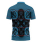 Bafokeng Rabbit Crown Palesa ea kharanium Zipper Polo Shirt Blue Seanamarena Basotho Blanket Inspired