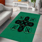 Bafokeng Rabbit Crown Palesa ea kharanium Area Rug Green Seanamarena Basotho Blanket Inspired