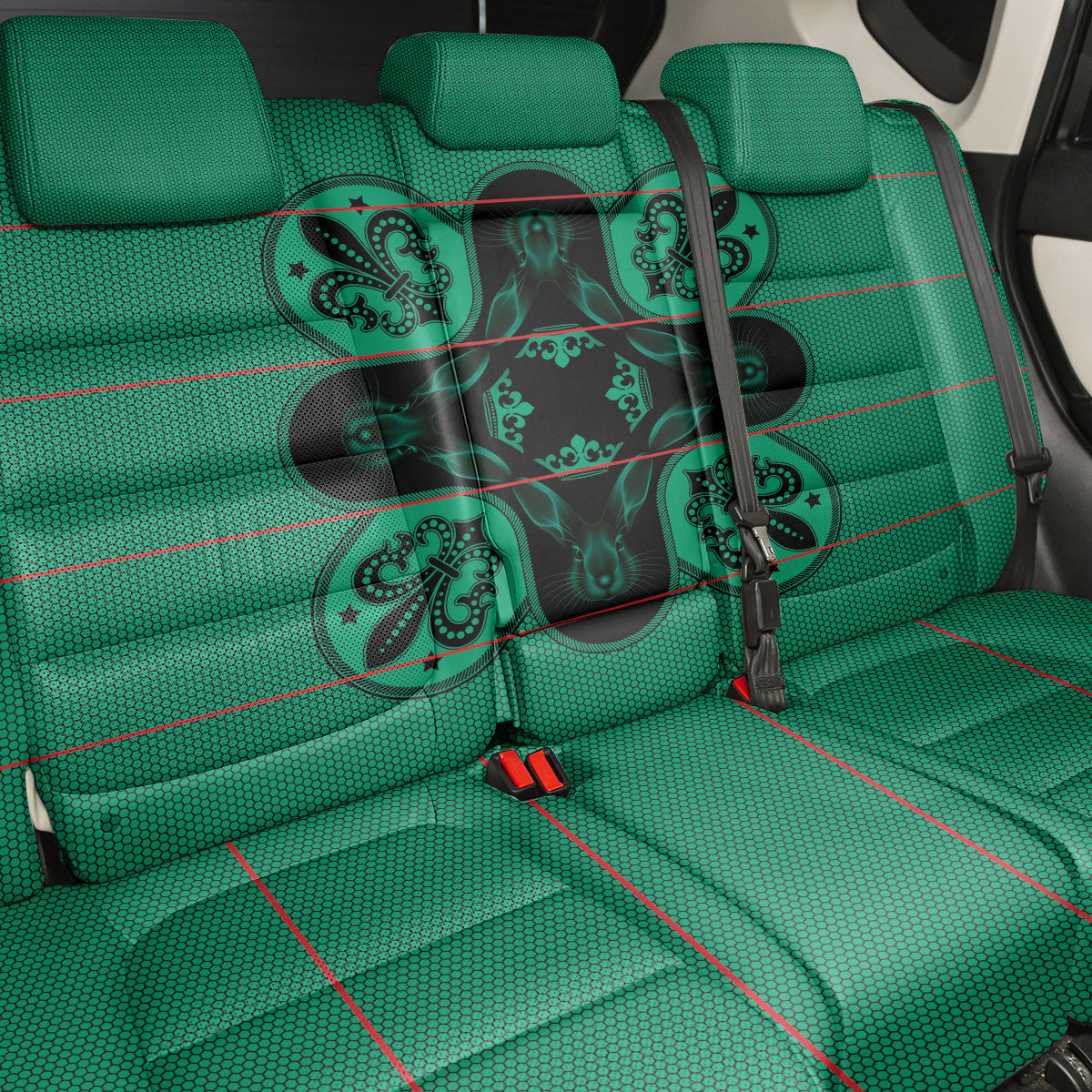 Bafokeng Rabbit Crown Palesa ea kharanium Back Car Seat Cover Green Seanamarena Basotho Blanket Inspired