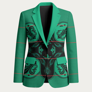 Bafokeng Rabbit Crown Palesa ea kharanium Blazer Green Seanamarena Basotho Blanket Inspired