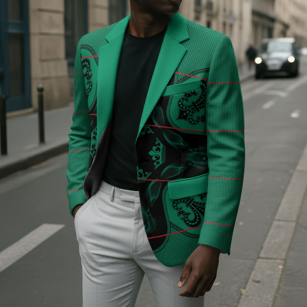 Bafokeng Rabbit Crown Palesa ea kharanium Blazer Green Seanamarena Basotho Blanket Inspired