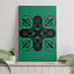 Bafokeng Rabbit Crown Palesa ea kharanium Canvas Wall Art Green Seanamarena Basotho Blanket Inspired