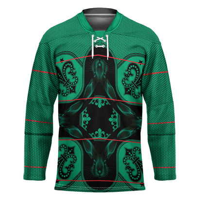 Bafokeng Rabbit Crown Palesa ea kharanium Hockey Jersey Green Seanamarena Basotho Blanket Inspired