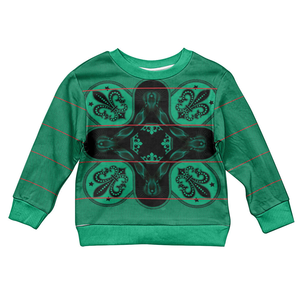 Bafokeng Rabbit Crown Palesa ea kharanium Kid Ugly Christmas Sweater Green Seanamarena Basotho Blanket Inspired