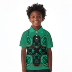 Bafokeng Rabbit Crown Palesa ea kharanium Kid Polo Shirt Green Seanamarena Basotho Blanket Inspired