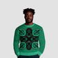 Bafokeng Rabbit Crown Palesa ea kharanium Ugly Christmas Sweater Green Seanamarena Basotho Blanket Inspired