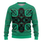 Bafokeng Rabbit Crown Palesa ea kharanium Ugly Christmas Sweater Green Seanamarena Basotho Blanket Inspired