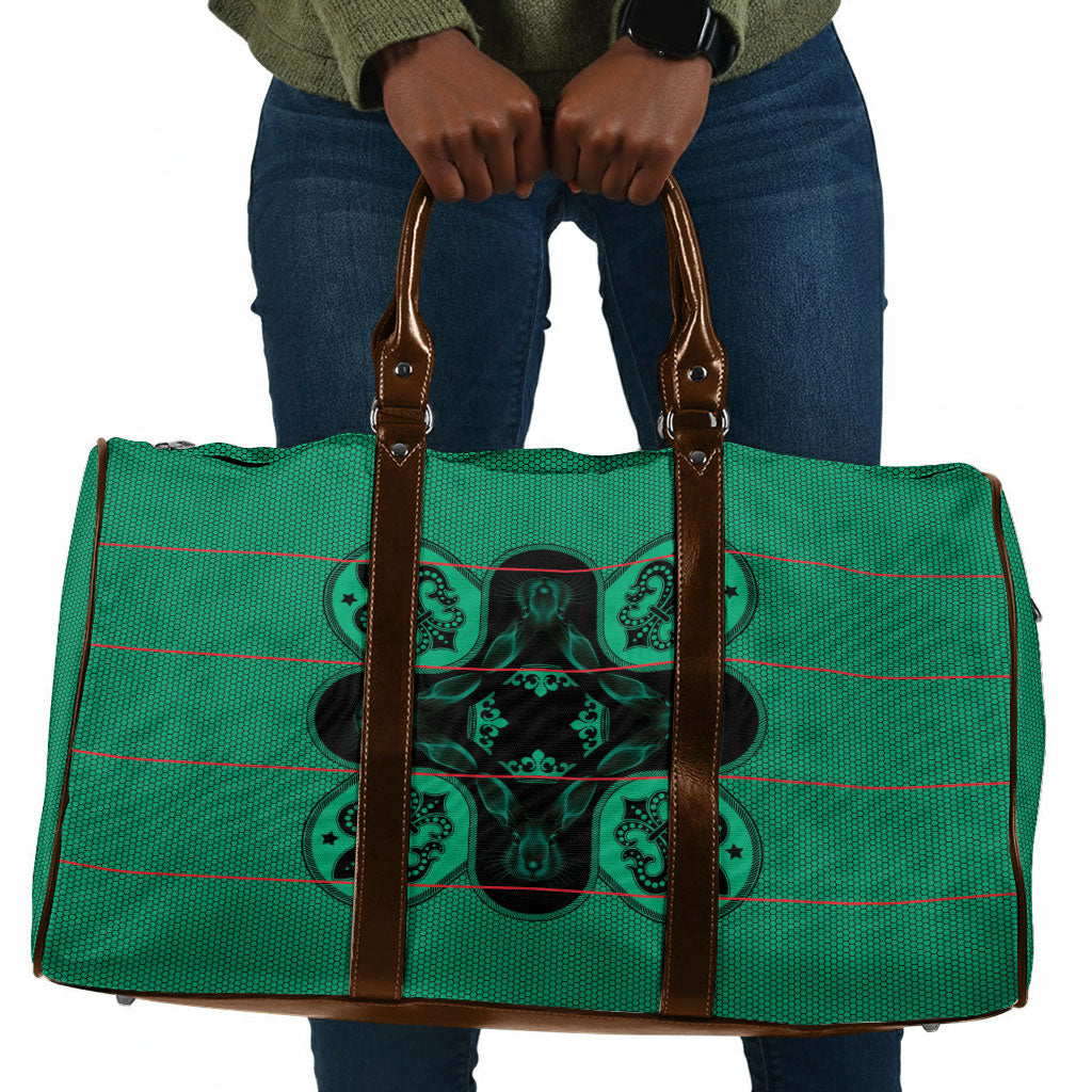 Bafokeng Rabbit Crown Palesa ea kharanium Travel Bag Green Seanamarena Basotho Blanket Inspired