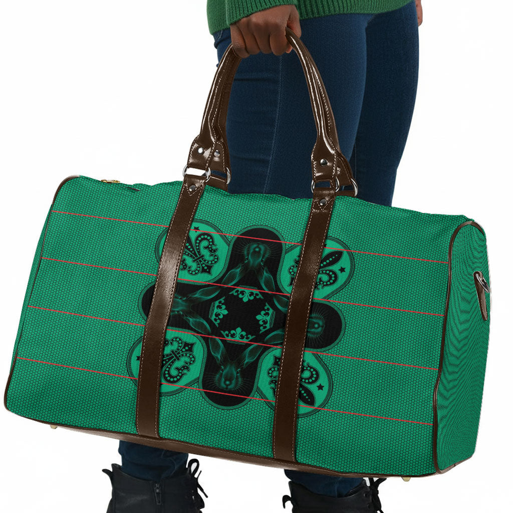 Bafokeng Rabbit Crown Palesa ea kharanium Travel Bag Green Seanamarena Basotho Blanket Inspired