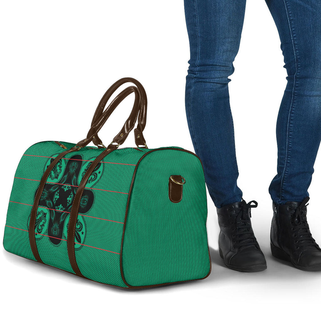 Bafokeng Rabbit Crown Palesa ea kharanium Travel Bag Green Seanamarena Basotho Blanket Inspired