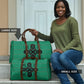 Bafokeng Rabbit Crown Palesa ea kharanium Travel Bag Green Seanamarena Basotho Blanket Inspired