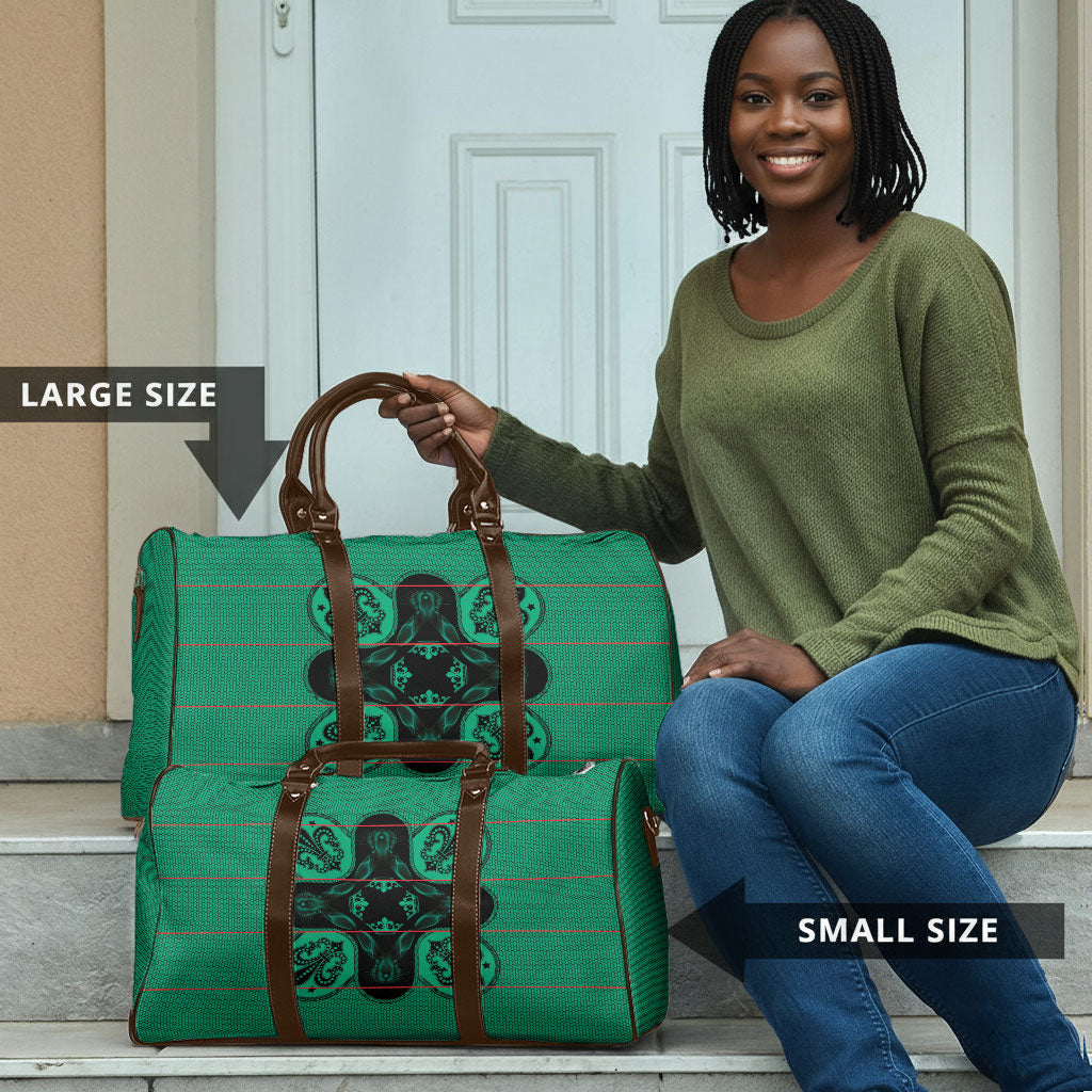 Bafokeng Rabbit Crown Palesa ea kharanium Travel Bag Green Seanamarena Basotho Blanket Inspired