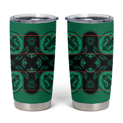 Bafokeng Rabbit Crown Palesa ea kharanium Tumbler Cup Green Seanamarena Basotho Blanket Inspired