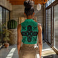 Bafokeng Rabbit Crown Palesa ea kharanium Women Sleeveless Polo Shirt Green Seanamarena Basotho Blanket Inspired