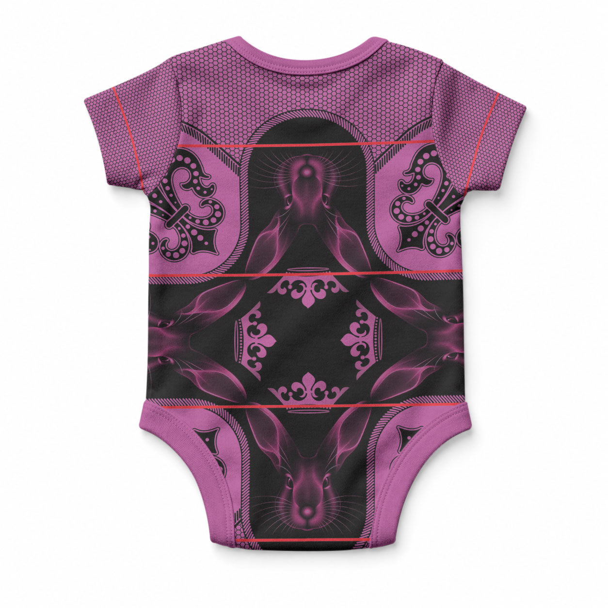 Bafokeng Rabbit Crown Palesa ea kharanium Baby Onesie Pink Seanamarena Basotho Blanket Inspired