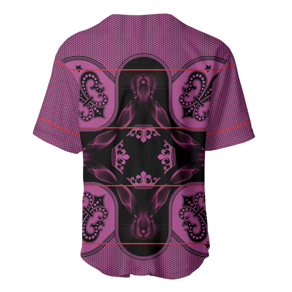 Bafokeng Rabbit Crown Palesa ea kharanium Baseball Jersey Pink Seanamarena Basotho Blanket Inspired